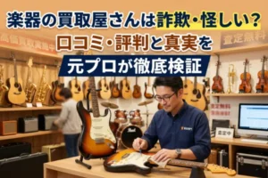 楽器の買取屋さんは詐欺・怪しい？口コミ・評判と真実を元プロが徹底検証