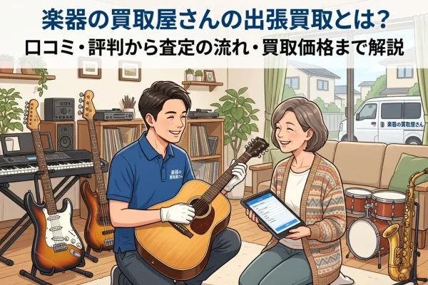 楽器の買取屋さんの出張買取とは？口コミ・評判から査定の流れ・買取価格まで解説