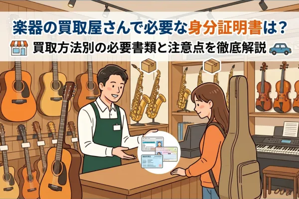 楽器の買取屋さんで必要な身分証明書は？買取方法別の必要書類と注意点を徹底解説